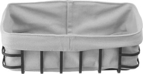 Черно-сива кошница за хляб с текстилна подплата , 18 x 25 cm - Hendi