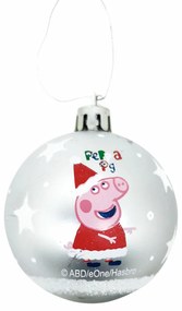 Коледна топка Peppa Pig Cosy corner Сребрист 6 броя Пластмаса (Ø 8 cm)