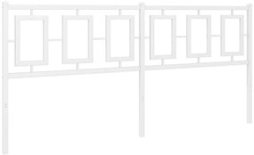 374326 vidaXL Метална табла за глава, бяла, 180 см