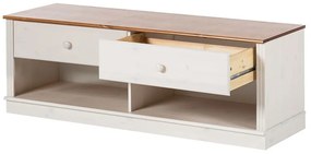 Бяла маса за телевизор от масивен бор 137x47 cm Anita – Støraa