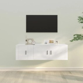 3188422 vidaXL Комплект ТВ шкафове от 2 части, бели, инженерно дърво