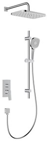 KFA Armatura 4529-301-00 — Душ комплект MALAGA с вграден смесител, хром с висок блясък