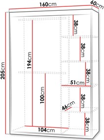 Гардероб Мат V 160 плъзгащ