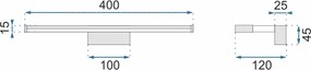 АПЛИК ЗА БАНЯ LED 8W 40CM APP368-1W CHROM