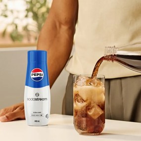 Концентриран сироп SodaStream Pepsi, 440 мл, До 9 л, Без алергени и ГМО, Бял/син