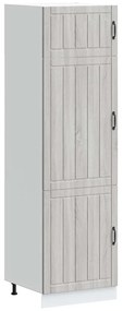 853873 vidaXL Кухненски шкаф Lucca, сив сонома, инженерно дърво