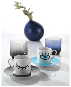 Комплект от 2 чаши и чинийки Eyes, 90 ml - Kütahya Porselen