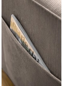 Кафяво кресло от рипсено кадифе Lofty Lilly – Miuform