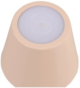 Кремава LED настолна лампа с метален абажур (височина 21 cm) Diaz – Trio