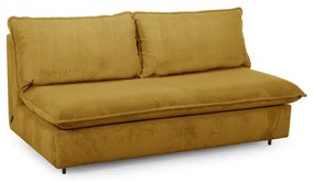 Жълт разтегателен диван от рипсено кадифе 184 cm Isadora – Bobochic Paris