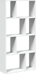 858147 vidaXL Библиотека, бяла, 60x20x120,5 см, инженерно дърво