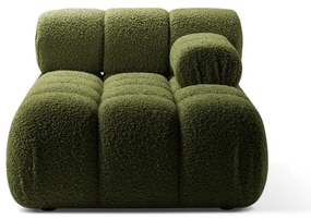 Зелен модул за диван от букле (десен ъгъл) Bellis – Micadoni Home