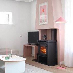 Дизайнерска Подова Лампа Розов Триъгълник - Triangolo