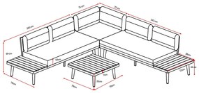 Сив градински диван със структура от акациева дървесина Lustio - Bonami Selection