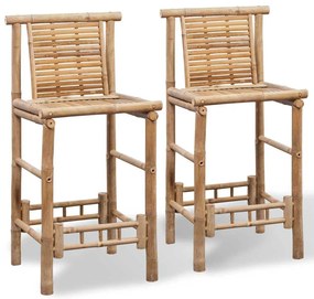 242494 vidaXL Бар табуретки, 2 бр, бамбук