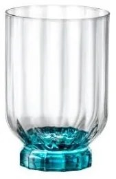 Bormioli Rocco - Стъклена чаша за алкохол / аператив, ниска, D.O.F, 375мл, FLORIAN BLUE-(1.99423)
