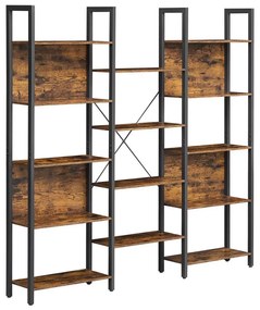 Шкаф за книги NAVARO в кафяво/черно