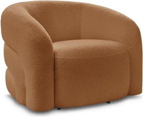 Оранжево въртящо се кресло от прежда с примки от букле Elina – Bobochic Paris