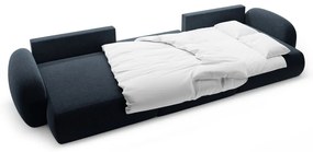 Тъмносин шенилов сгъваем/с място за съхранение ъглов диван (U форма) Tonale – Cosmopolitan Design