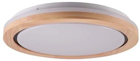 LED Плафон за баня DAREK LED/24W/230V Ø 39 см IP44 дъб
