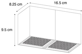 Дизайнерски прожектор златен 2-светлина - Qubo Honey