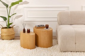 Комплект масичка за кафе Elipse, цвят Дъб