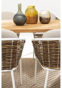 Бял градински стол метален Maribela – Bizzotto