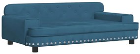 3196279 vidaXL Детски диван, Синьо, 90x53x30 см, кадифе