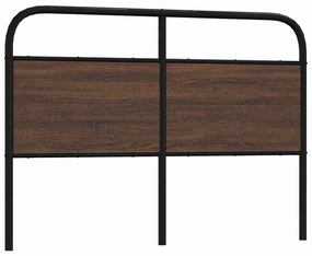 4100340 vidaXL Резервна табла за легло, кафяв дъб, 140 см, стомана и инженерно дърво