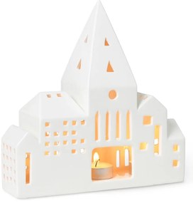 Бял керамичен свещник Urbania Lighthouse City - Kähler Design