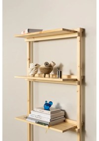 Стенна библиотека от масивен бор в естествен цвят 66x127 cm Groove – Karup Design
