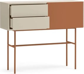 Конзолна маса в светлосиво-тухлен цвят 35x110 cm Nube - Teulat