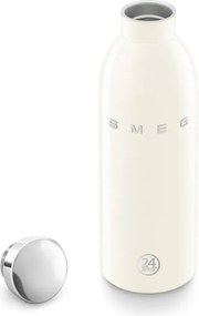 Термо бутилка SMEG Clima 50's Style WBF01CR, 500 мл, Херметично затваряне, Двустенна, Неръждаема стомана 18/8, Крем