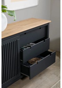 Сив дървен скрин с чекмеджета Bruna - Marckeric