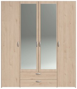 Гардероб Dorm 4-door с огледало-Fusiko