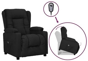 3093425 vidaXL Изправящ стол, черен, текстил