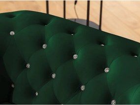 Зелен кадифен разтегателен диван 203 cm York Blik – Ropez