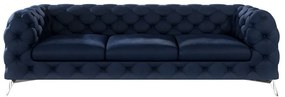 Тъмносин кадифен диван 243 cm Chelsea – Ropez