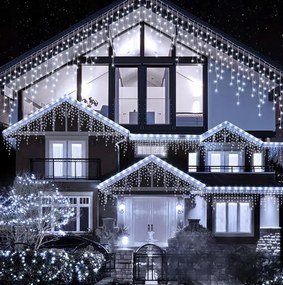 Коледно външно LED осветление, студено бяло IP44 300 LED/14,5m