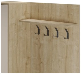 Кремаво-естествен комплект за коридор от декор от дъб 108x195x35 cm Heidy – Marckeric