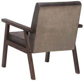 Фотьойл Manon, сив, естествена кожа