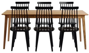 Маса за хранене от естествен дъб , 180 x 90 cm Filippa - Rowico