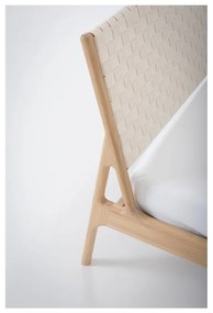 Масивно дъбово легло с бяла табла , 160 x 200 cm Fawn - Gazzda