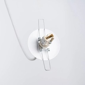 Бяло висящо осветително тяло със стъклен абажур Belinda – Sollux