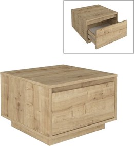 Масичка за кафе от меламин Pura в цвят сапфирен дъб 60x60x40см.