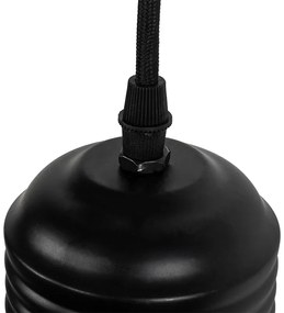 Дизайнерски висящ аплик черен 3-светлина - Raga