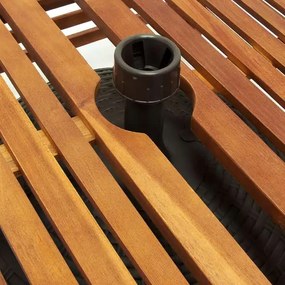 Капак за стойка за чадър от акациево дърво 62 x 62 x 26 cm