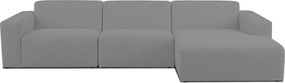 Сив ъглов диван от букле (десен ъгъл) Roxy – Scandic