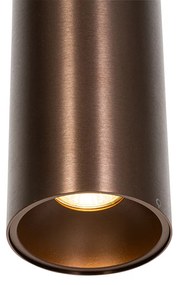 Дизайнерска висяща лампа тъмен бронз GU10 50mm - Tubo