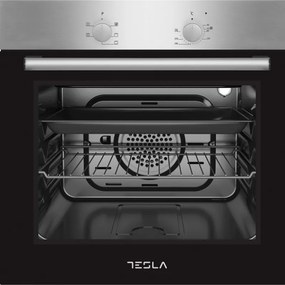 Фурна за вграждане Tesla BO300SX, 2300 W, 56 литра, 5 програми, Вентилатор, Клас А, Инокс/Черен